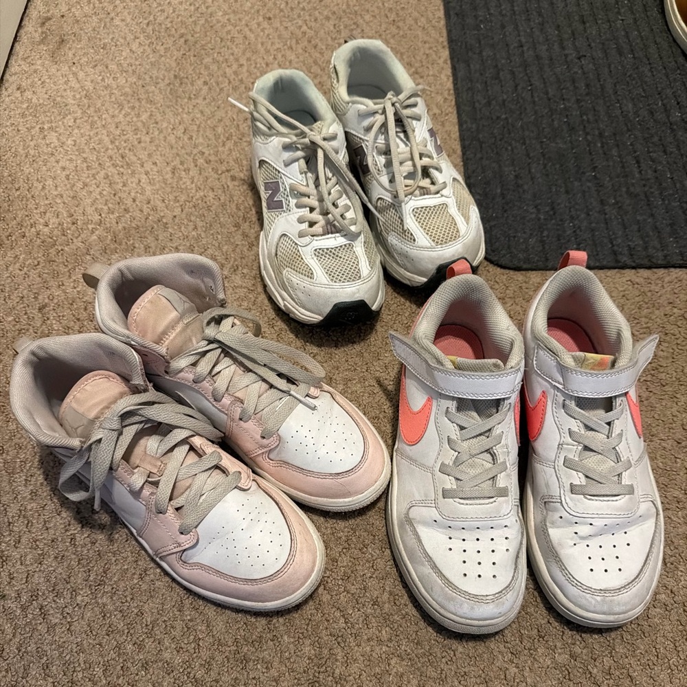 Three sneakers